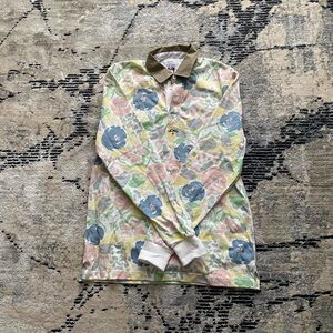 Noah NYC Pastel Floral Long-Sleeve Polo